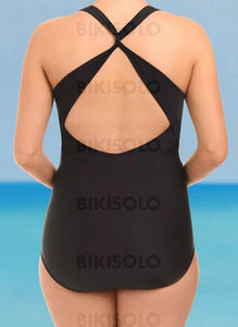 Couleur Unie Col U Sexy Grande Taille Une Pièce Maillots De Bain