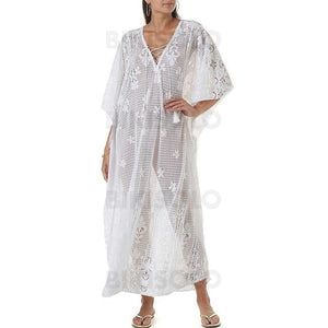 Couleur Unie Col V Bohème Tenues De Plage Maillots De Bain