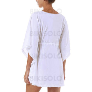 Couleur Unie Col V Élégante À La Mode Jolis Tenues De Plage Maillots De Bain