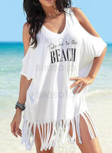 Couleur Unie Col V Mignon Tenues De Plage Maillots De Bain Blanc / Taille Libre