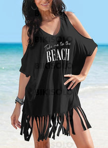 Couleur Unie Col V Mignon Tenues De Plage Maillots De Bain Noir / Taille Libre