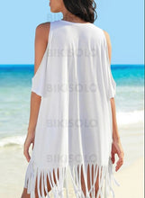 Charger l&#39;image dans la galerie, Couleur Unie Col V Mignon Tenues De Plage Maillots De Bain
