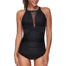 Charger l&#39;image dans la galerie, Couleur Unie Coupe Haute Dos Nu Sexy Une Pièce Maillots De Bain