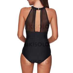 Couleur Unie Coupe Haute Dos Nu Sexy Une Pièce Maillots De Bain