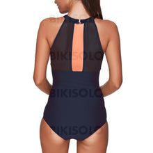 Charger l&#39;image dans la galerie, Couleur Unie Coupe Haute Dos Nu Sexy Une Pièce Maillots De Bain