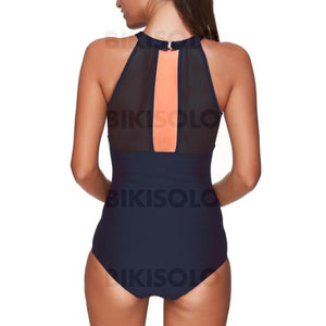 Couleur Unie Coupe Haute Dos Nu Sexy Une Pièce Maillots De Bain