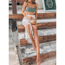 Charger l&#39;image dans la galerie, Couleur Unie Crochet Engrener Sans Bretelle Sexy Tenues De Plage Maillots De Bain