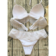 Charger l&#39;image dans la galerie, Couleur Unie Dos Nu Sexy Bikinis Maillots De Bain