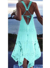 Charger l&#39;image dans la galerie, Couleur Unie Dos Nu Sexy Tenues De Plage Maillots De Bain Vert / S