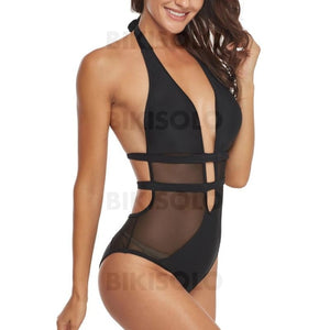 Couleur Unie Dos Nu Sexy Une Pièce Maillots De Bain