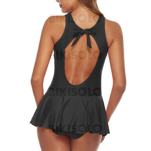 Couleur Unie Engrener Col Haut Mignon Robes De Bain Maillots De Bain