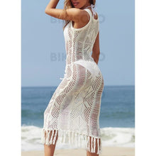 Charger l&#39;image dans la galerie, Couleur Unie Engrener Col Rond Sexy Accrocheur Tenues De Plage Maillots De Bain