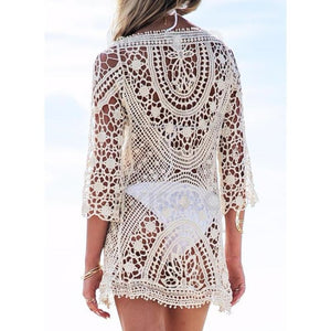 Couleur Unie Engrener Col Rond Sexy Boho Tenues De Plage Maillots De Bain
