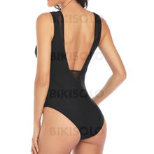 Charger l&#39;image dans la galerie, Couleur Unie Engrener Col Rond Sexy Élégante Une Pièce Maillots De Bain