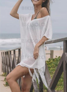 Couleur Unie Engrener Col V Élégante Classique Tenues De Plage Maillots De Bain