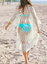 Charger l&#39;image dans la galerie, Couleur Unie Engrener Col V Sexy Tenues De Plage Maillots De Bain Blanc / Taille Libre