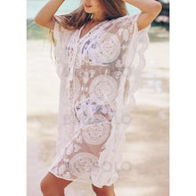 Charger l&#39;image dans la galerie, Couleur Unie Engrener Col V Sexy Tenues De Plage Maillots De Bain