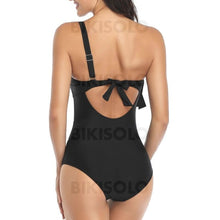 Charger l&#39;image dans la galerie, Couleur Unie Engrener Une Épaule Sexy Pièce Maillots De Bain