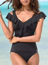 Charger l&#39;image dans la galerie, Couleur Unie Évider Col V Décontractée Exquis Une Pièce Maillots De Bain