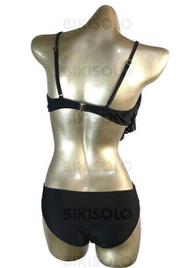 Couleur Unie Froufrous Col V Sexy Jolis Une Pièce Maillots De Bain