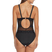 Charger l&#39;image dans la galerie, Couleur Unie Haut À Bretelles Sexy Élégante Une Pièce Maillots De Bain