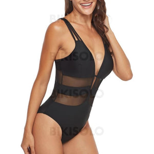 Couleur Unie Haut À Bretelles Sexy Élégante Une Pièce Maillots De Bain