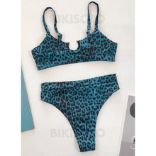 Charger l&#39;image dans la galerie, Couleur Unie Jambe Haute À Bretelles Sexy Jolis Classique Bikinis Maillots De Bain