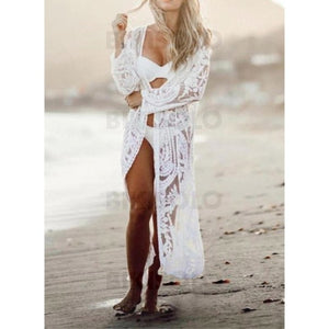 Couleur Unie Manches Longues Sans Bretelle Sexy À La Mode Tenues De Plage Maillots De Bain