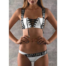 Charger l&#39;image dans la galerie, Couleur Unie Néon À Bretelles Élégante Bikinis Maillots De Bain