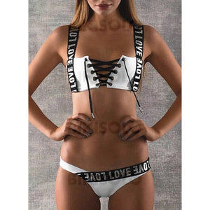 Couleur Unie Néon À Bretelles Élégante Bikinis Maillots De Bain