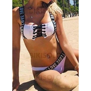 Couleur Unie Néon À Bretelles Élégante Bikinis Maillots De Bain