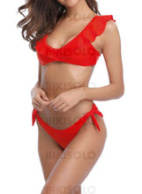 Charger l&#39;image dans la galerie, Couleur Unie Sangle Sexy Bikinis Maillots De Bain