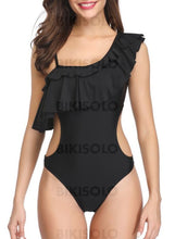 Charger l&#39;image dans la galerie, Couleur Unie Sangle Sexy Une Pièce Maillots De Bain Piece