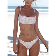 Charger l&#39;image dans la galerie, Couleur Unie Taille Basse À Bretelles Sexy Bikinis Maillots De Bain