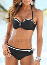Charger l&#39;image dans la galerie, Couleur Unie Taille Basse Dos Nu Jolis Attrayant Bikinis Maillots De Bain