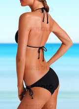 Charger l&#39;image dans la galerie, Couleur Unie Taille Basse Dos Nu Sexy Bikinis Maillots De Bain