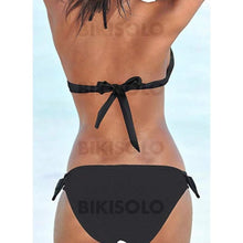Charger l&#39;image dans la galerie, Couleur Unie Taille Basse Noué Dos Nu Sexy Bikinis Maillots De Bain