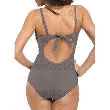 Charger l&#39;image dans la galerie, Couleur Unie Une Épaule À La Mode Attrayant Pièce Maillots De Bain