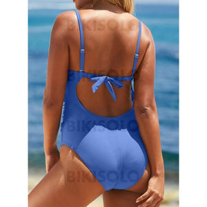 Couleur Unie Une Épaule À La Mode Attrayant Pièce Maillots De Bain