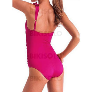 Couleur Unie Une Épaule Sexy Pièce Maillots De Bain