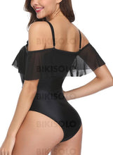 Charger l&#39;image dans la galerie, Couleur Unie V-Neck Élégante Une Pièce Maillots De Bain Piece