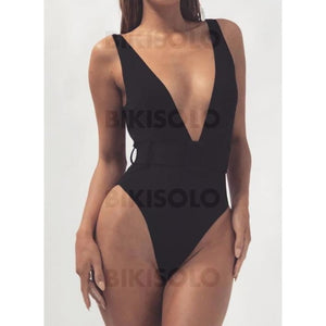 Empreinte Danimal À Bretelles Sexy Une Pièce Maillots De Bain Noir / S