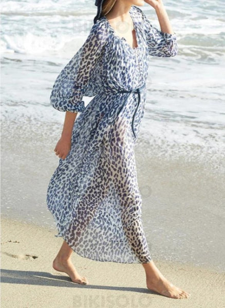 Engrener À Pois Col V Élégante Bohème Tenues De Plage Maillots De Bain