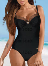 Charger l&#39;image dans la galerie, Épissage Couleur À Bretelles Sexy Une Pièce Maillots De Bain