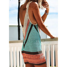 Charger l&#39;image dans la galerie, Épissage Couleur Col V Sexy Tenues De Plage Maillots De Bain