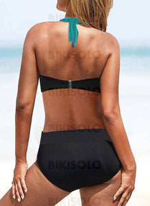 Épissage Couleur Dos Nu Sexy Boho Bikinis Maillots De Bain