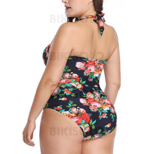 Épissage Couleur Dos Nu Sexy Grande Taille Une Pièce Maillots De Bain
