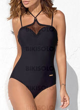 Charger l&#39;image dans la galerie, Épissage Couleur Faire Monter À Bretelles Grande Taille Une Pièce Maillots De Bain
