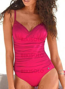 Faire Monter À Bretelles Sexy Classique Une Pièce Maillots De Bain Rose Vif / S