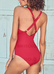 Faire Monter Traverser Col V Sexy Une Pièce Maillots De Bain